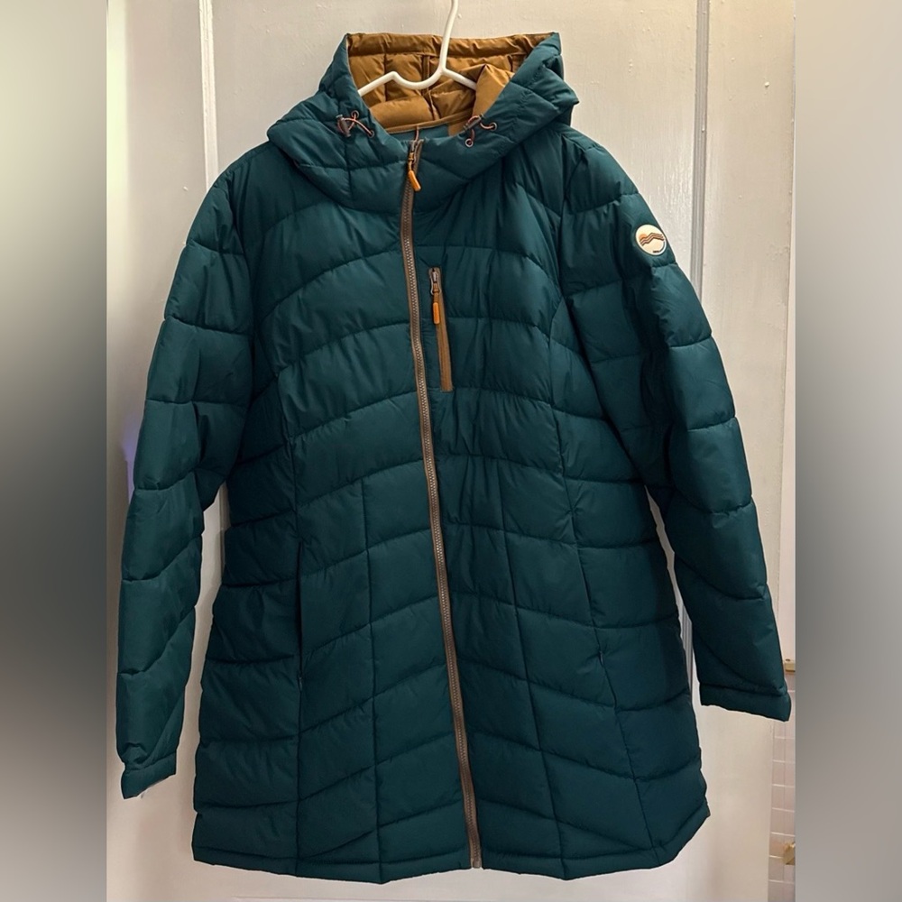 HFX Women's Stretch Shell Water Resistant Jacket Parka Puffer XXL Forest Green